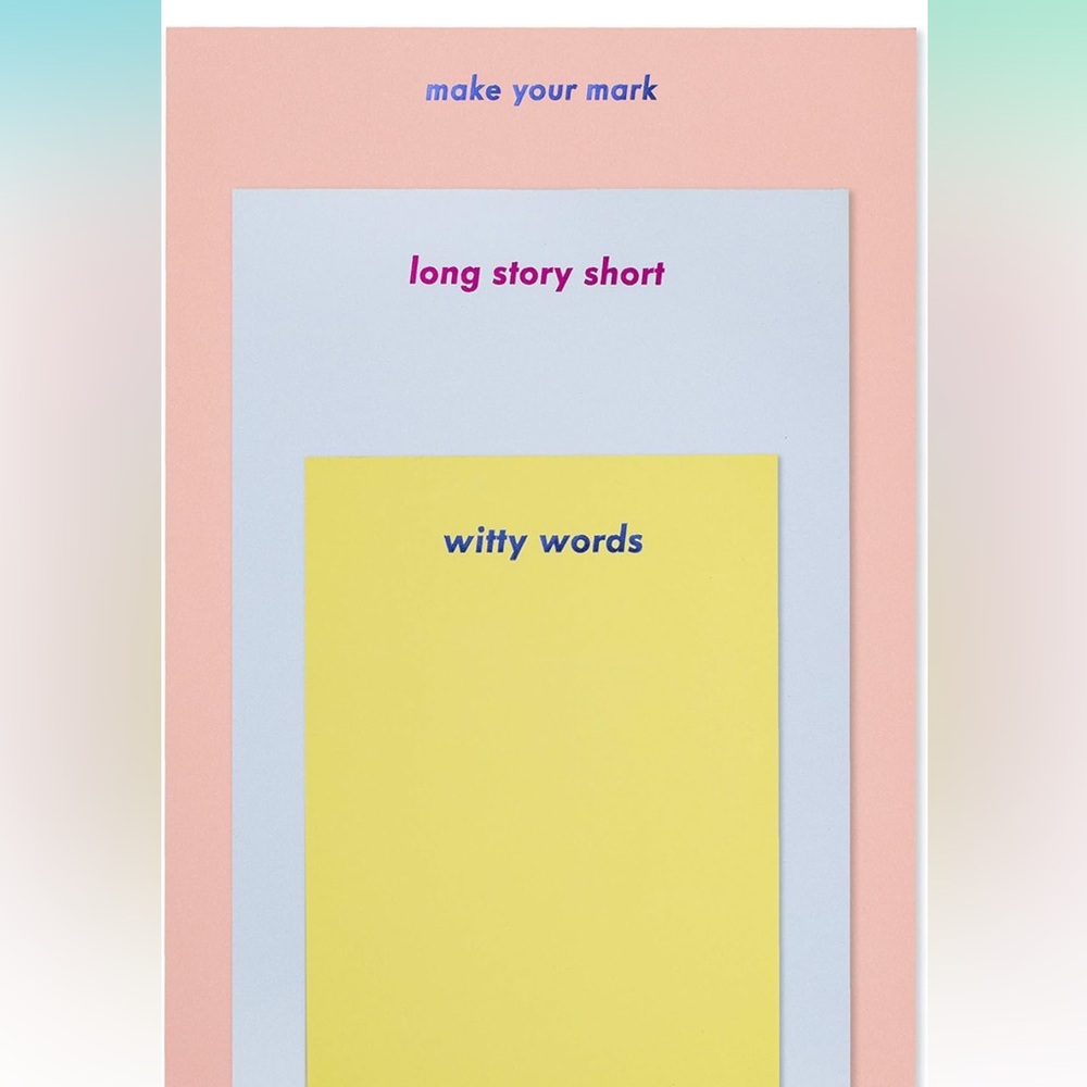 Kate Spade Colorful Notepad Trio